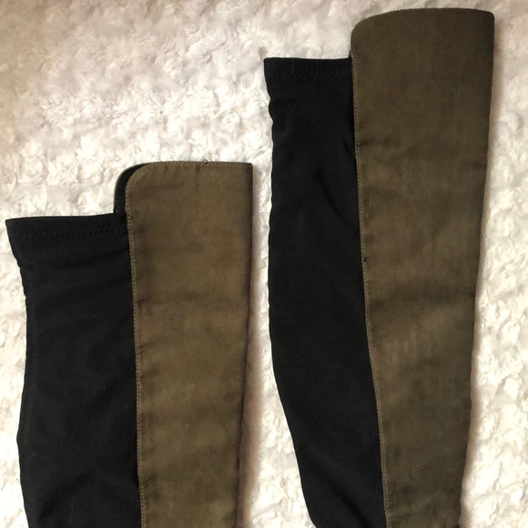 Unisa Military Green Over the Knee Boots Size 5.5 - Picture 4 of 5